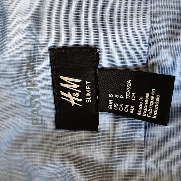 H&M Light Blue Casual Button-Down Shirt - Picture 8 of 10